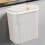 Under Sink Trash Can Gray Hanging Large Step-on Lid 2