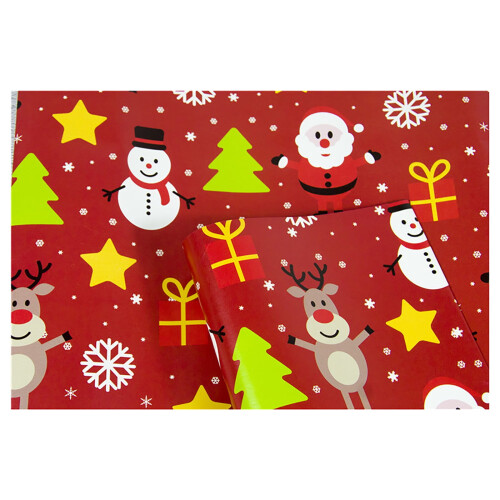 Christmas Wrapping Paper Santa Pattern Single-sided 1PC