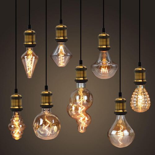Λαμπτήρας LED Edison E27 σφαιρικός σπειροειδής νήμα 4W 2
