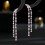 Long Fringed Zircon Earrings Silver Needle Water Drop 1