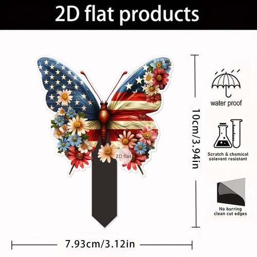 Décorations du 4 juillet pour l'extérieur - Inserts au sol 2D plats 2
