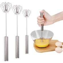 YZhouD stainless steel semi-automatic whisk 10 inch