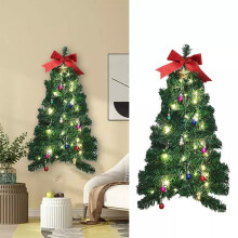 Wall Christmas Tree with LED Lights Battery-Powered 3ft
