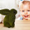 Beflockte Hasenfigur, Frühlingsdeko, 1 Stück 5