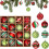 Red and Green Glitter Christmas Ornaments 16 pcs 1