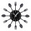 Black Metal Wall Clock for Kitchen Decor 1