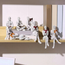 Reading Woman Figurine Ceramic Bookshelf Decor 1 Piece