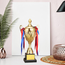 Metal Trophy Cup for Sports Events 32.5 cm