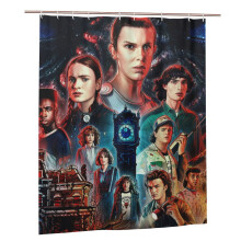 Stranger Things shower curtain set 66x72 in waterproof
