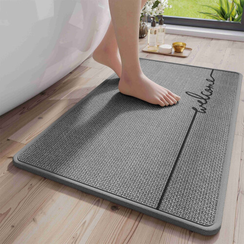 Non-Slip Bathroom Carpet Mat Absorbent Quick-Dry Backing 2