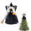 Halloween witch tree topper black with broom 1 piece 1