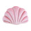 Shell-shaped velvet throw pillow 3D insert 18x18 inch 1