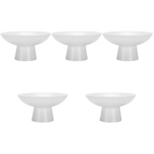 Ceramic Footed Bowl Vintage White 5 pcs