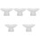 Ceramic Footed Bowl Vintage White 5 pcs 1