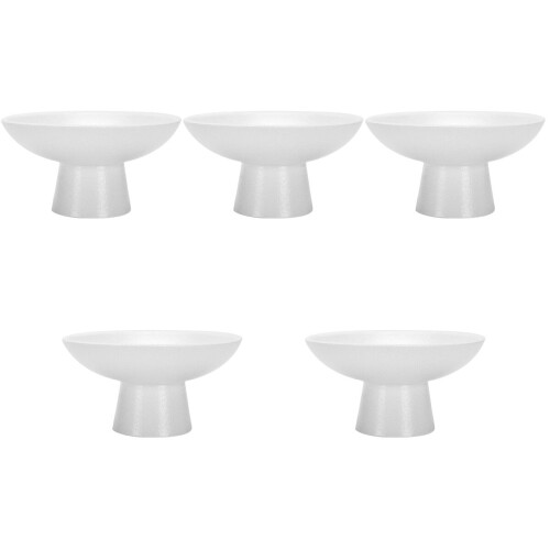 Ceramic Footed Bowl Vintage White 5 pcs