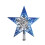 Christmas tree star topper ornament silvery blue 1
