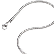 Hopeinen ruostumattomasta teräksestä valmistettu käärmeketjukaulakoru 0.9-2.4mm 16-40