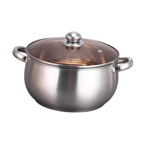 Stainless Steel Stockpot Thick Bottom Dual Handle 8 Quart