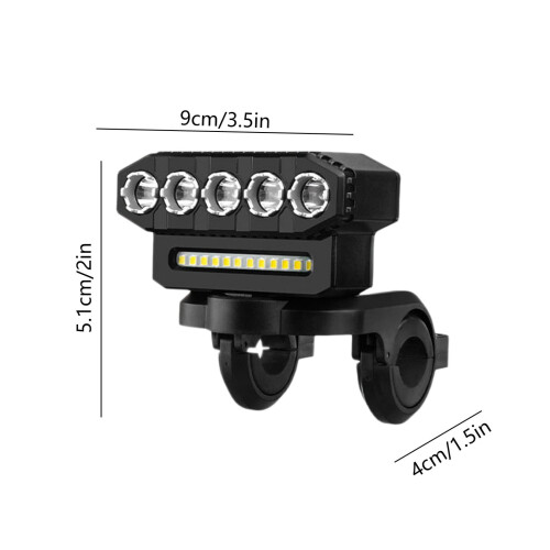 Bike Headlight USB Rechargeable 900L 6 Modes IP44 1