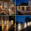 Solar Post Light Outdoor Column Lamp 3000K Warm White LED 1 6