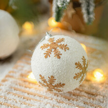 White Christmas foam balls ornaments 3.14 inch