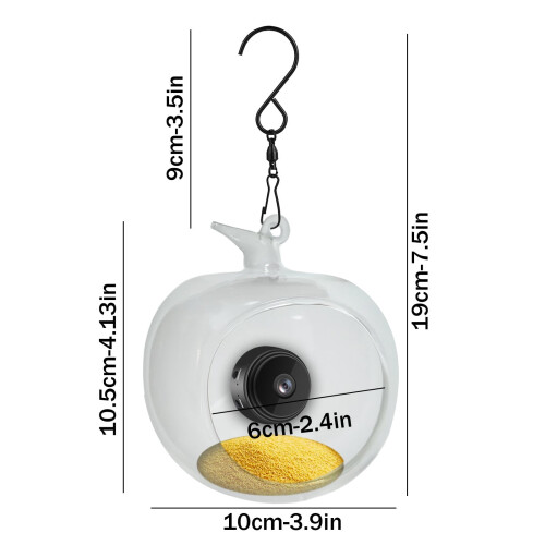 Bird Feeder with HD 1080P Camera Night Vision WiFi 2