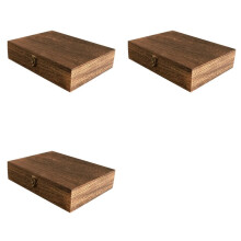 3X Treasure Chest Jewelry Box Jewelry Case Storage Organizer Lockable Wooden Dust-Proof Exquisite Storage Box with Lock