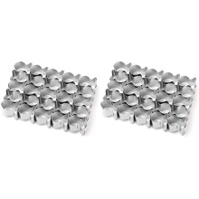 2X Gold Fish Cracker Cutter,25 Cavity Fish Cookie Cutter Stainless Steel Fish Shaped Molds