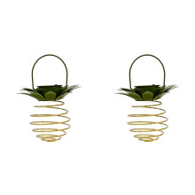 2X LED Solar Garden Lights Hanging Lantern Outdoor Waterproof Solar Pineapple Lamp for Home Festival Garden