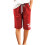 Girls Bermuda Shorts Red Solid Elastic Waist Knee Length 5