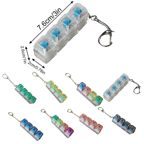 Näppäimistö Fidget Clicker -lelu LED-valolla4-in-1 2