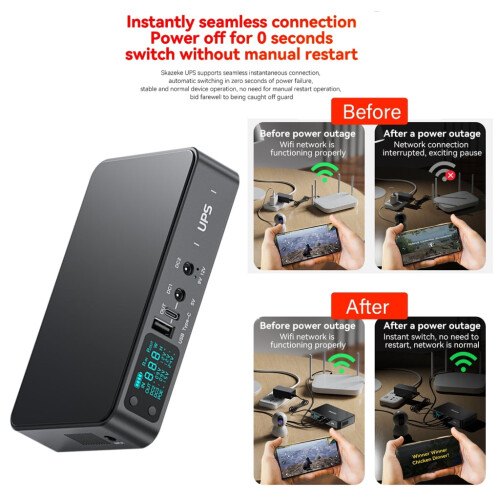 UPS Backup Power Supply 5V/9V/12V Adjustable 18000mAh 1