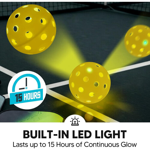 Glow-in-the-Dark Pickleballs USAPA Approved 4-Pack 2