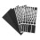 Number Light Dimming Stickers Office Black 4 Sheets 5