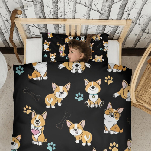 Parure de lit simple Corgi (1 pièce) 2