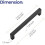 Square Cabinet Handles Matte Black 20 Pack 6.25 Inch 3