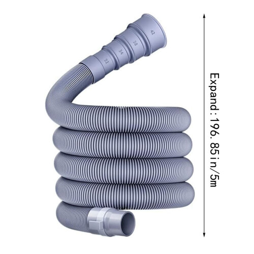 Safeydaddy flexibele afvoerslangset van 4,8 meter met 1 adapter 1