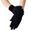 Satinhandschuhe Anthrazit, 20 cm, elastisches Handgelenk, Einheitsgröße 3