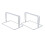 Desk Divider Support Clamp Silver 2 Pcs 5