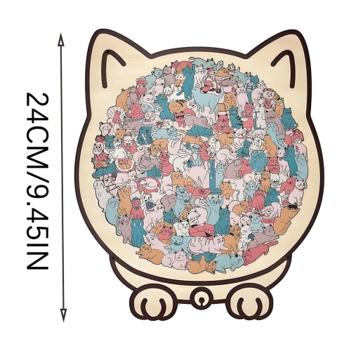 Kattformat träpussel Morandi Color 135 bitar 1
