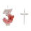 Bougie à gâteau papillon rouge pailletée chiffre 3 2