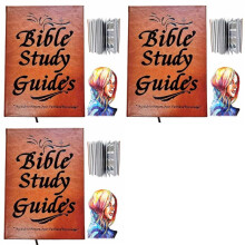 3X Guida Allo Studio Della Bibbia di 66 Pagine, Diario Devozionale Quotidiano, Piano di Studio Della Bibbia per Donne, Citazioni Bibliche, Quaderno