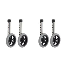 Walker Wheel, Walker Wheels Replacement 5 Inch, Wheels for Walkers for Seniors 2 Pair, Walker Wheels and Walker Feet
