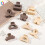 Flower Hair Claw Clips Matte Rectangle 5 Pcs 3