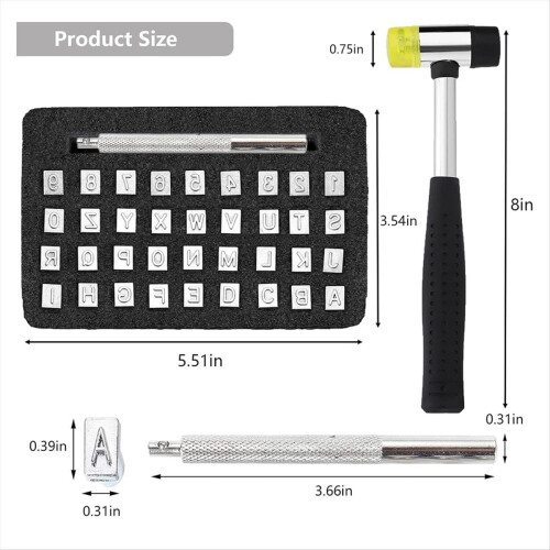 Leather Stamping Tools Alphabet Kit 38 PCS 1
