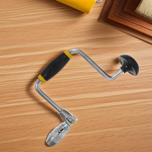 Metal Hand Crank Drill Precision Tool with Non-Slip Handle 1