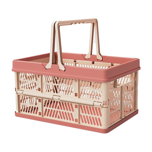 Portable folding picnic basket plastic storage container 1 1