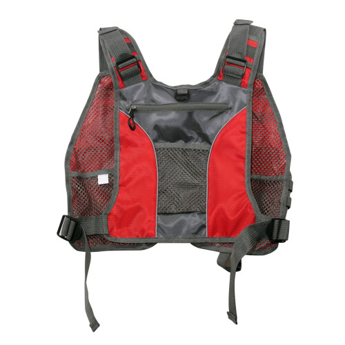 Fly Fishing Vest Grey Adjustable with Multiple Pockets 2
