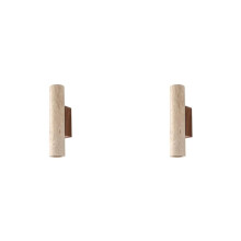 2X High Quality Wall Lamp Travertine Stone Sconce Light with E27 Bulb for Bedroom Living Room Hallway Wall Light