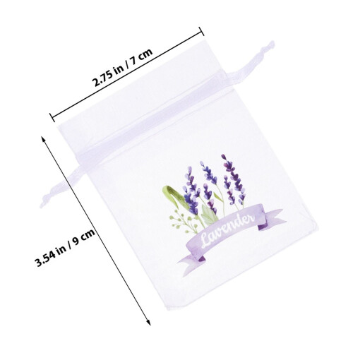 Lavender Sachet Bags Purple Mesh Drawstring 20 Pcs 1